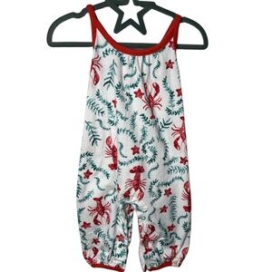 Burt’s Bees Baby Sleeveless Romper Lobster Newborn
